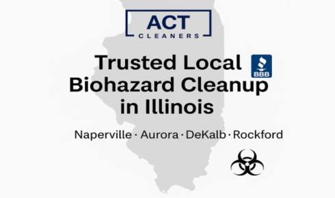 trained biohazard cleanup teams in cities across Illinois