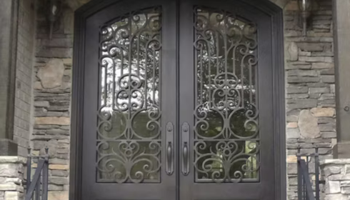 wrought iron entry doors